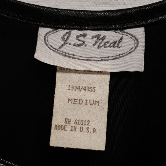 J.S Neal 90s Silver Bronze Black Tank Top - Picture 3 of 7